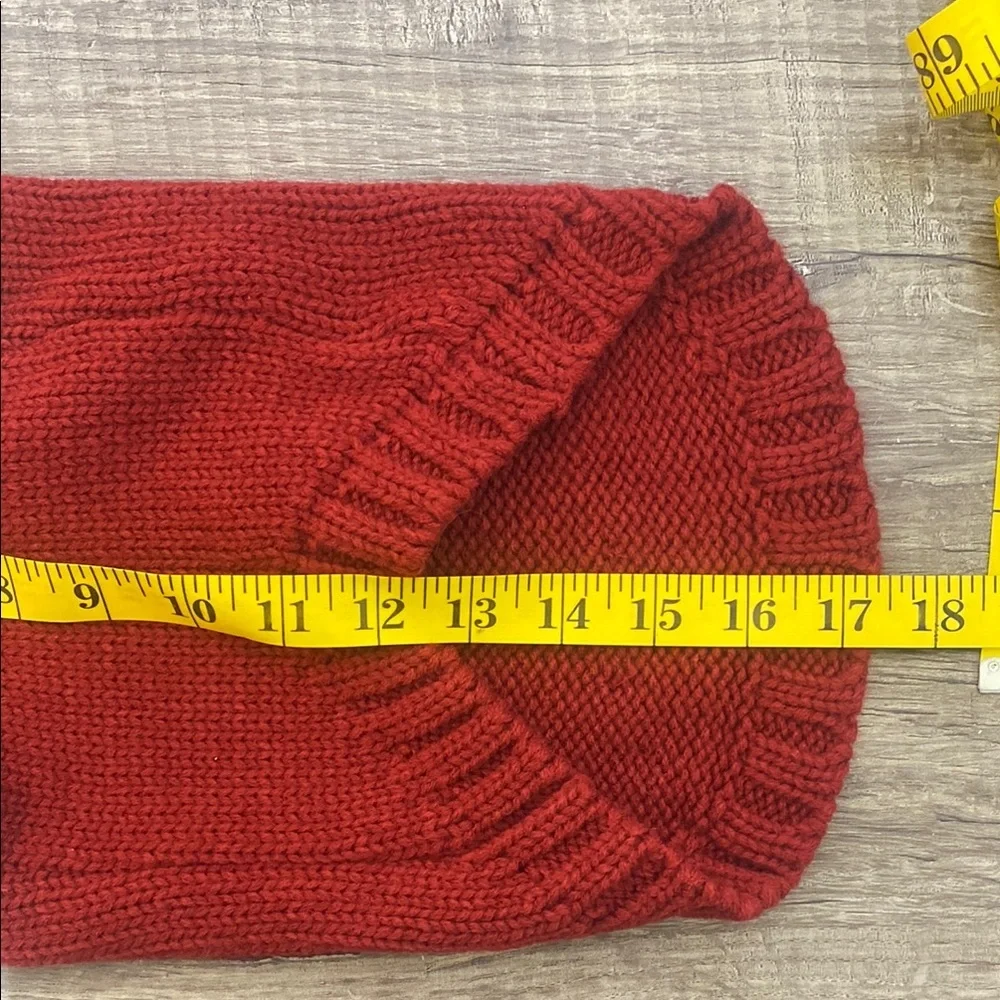 Barkley & Finn Red Dog Sweater with White Reindeer Design
